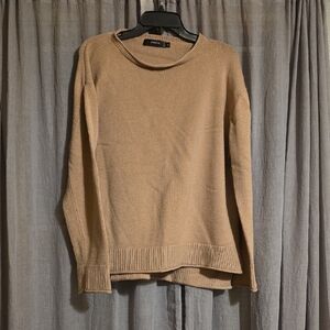 Fenn Beige Crewneck Sweater - Classic Scoop Knit